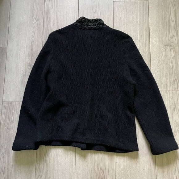 Lauren Ralph Lauren Button-Up Jacket Women's X-Large Black Long Sleeves - Picture 6 of 9